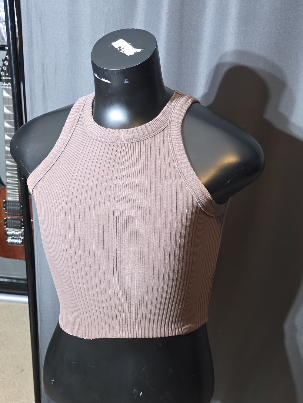 Aerie Xs Cropped Ribbed Tank In Rose